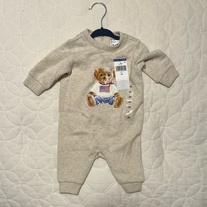 Ralph Lauren Bear Baby Coverall - New with tags!